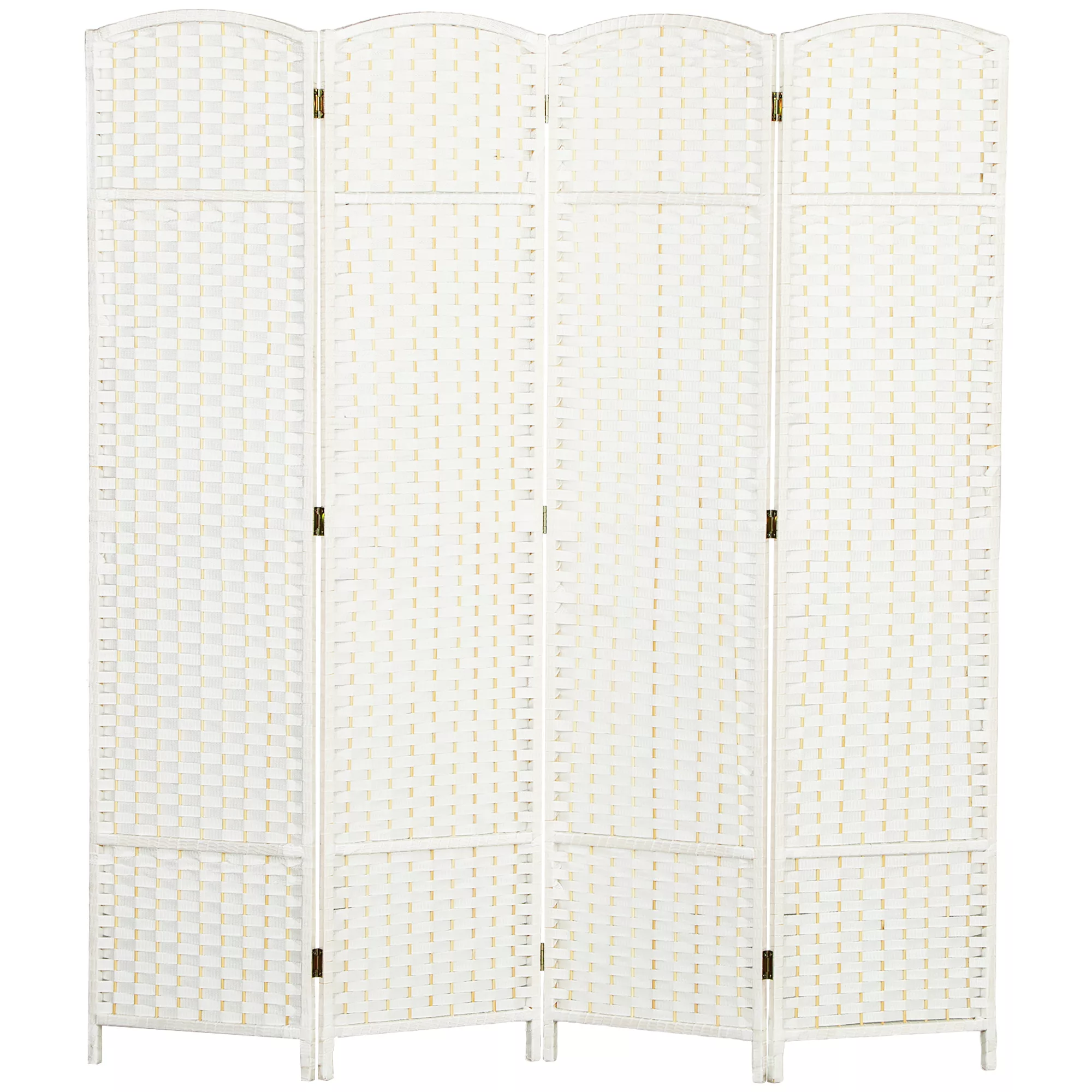 HOMCOM Paravent 4-teilig 160 x 170 cm Raumteiler Faltbar Trennwand aus Bamb günstig online kaufen