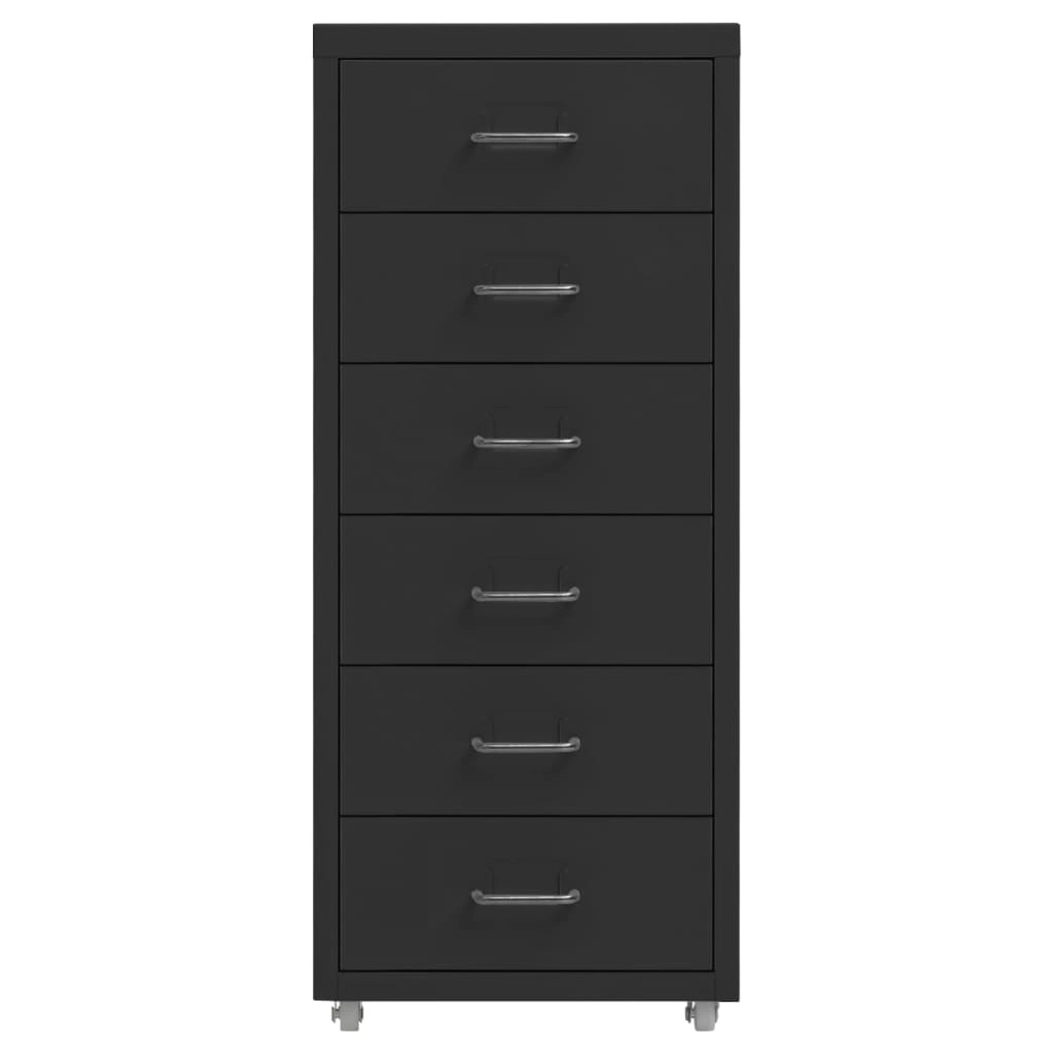 vidaXL Aktenschrank Aktenschrank mit Rollen Schwarz 28x41x69 cm Metall günstig online kaufen