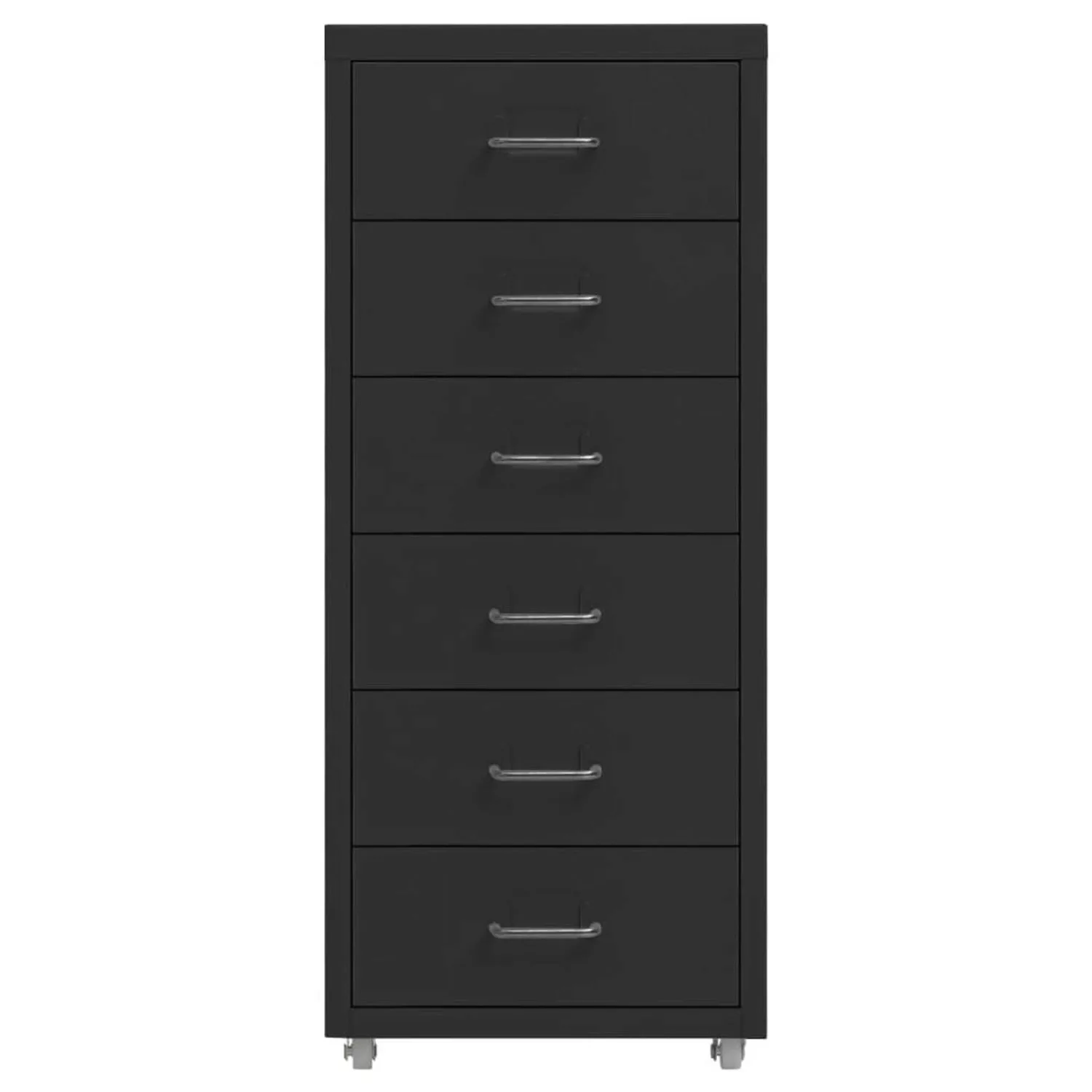 vidaXL Aktenschrank Aktenschrank mit Rollen Schwarz 28x41x69 cm Metall günstig online kaufen