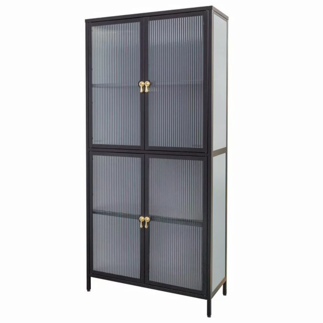 riess-ambiente Vitrine AMSTERDAM 180cm schwarz / gold (Einzelartikel, 1-St) günstig online kaufen