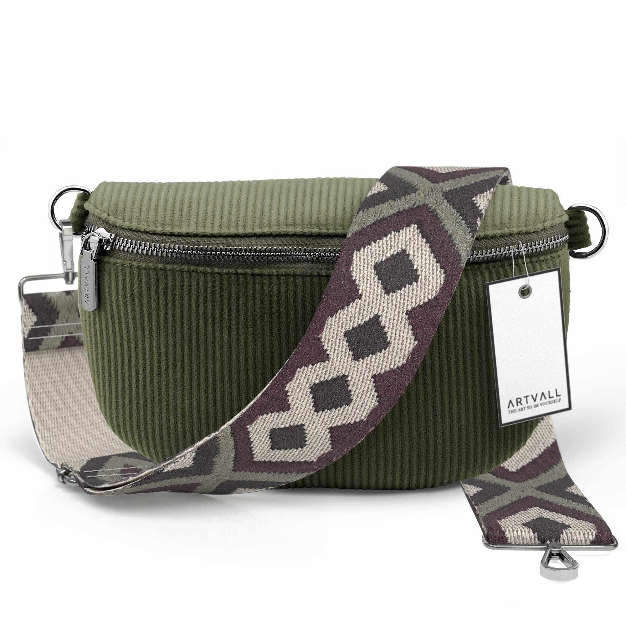 ARTVALL Umhängetasche Cord Handtasche Brusttasche Crossbody günstig online kaufen