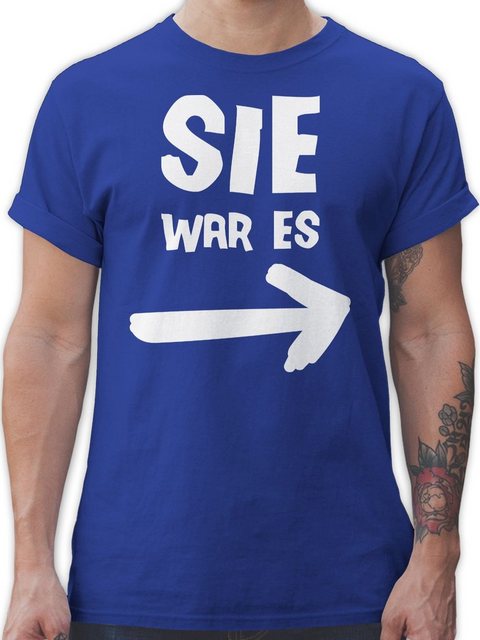 Shirtracer T-Shirt Sie war es Sprüche Statement mit Spruch günstig online kaufen