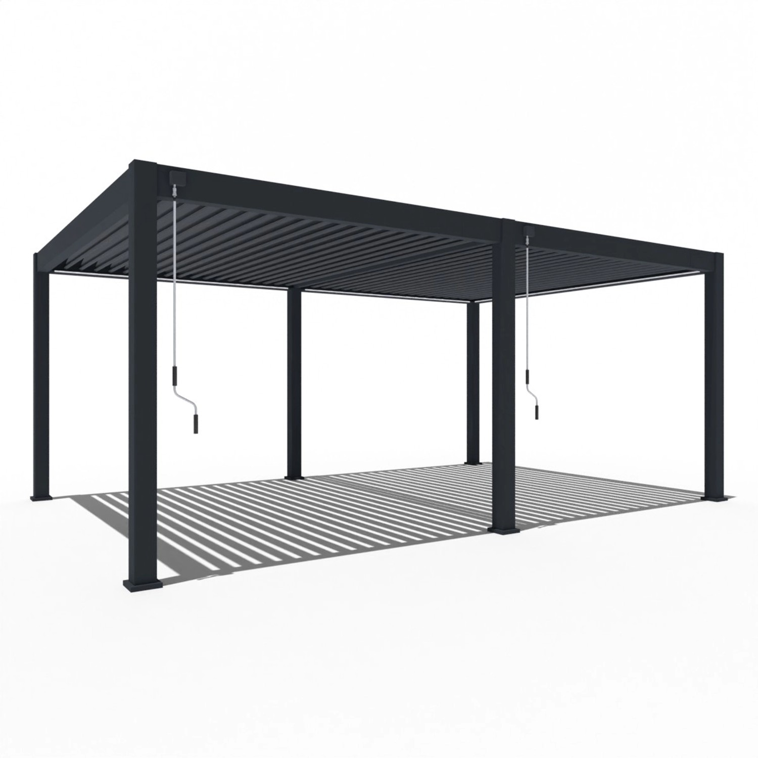 Weide Deluxe Plus Aluminium Pavillon 4 x 6 M Anthrazit Pergola Freistehend günstig online kaufen