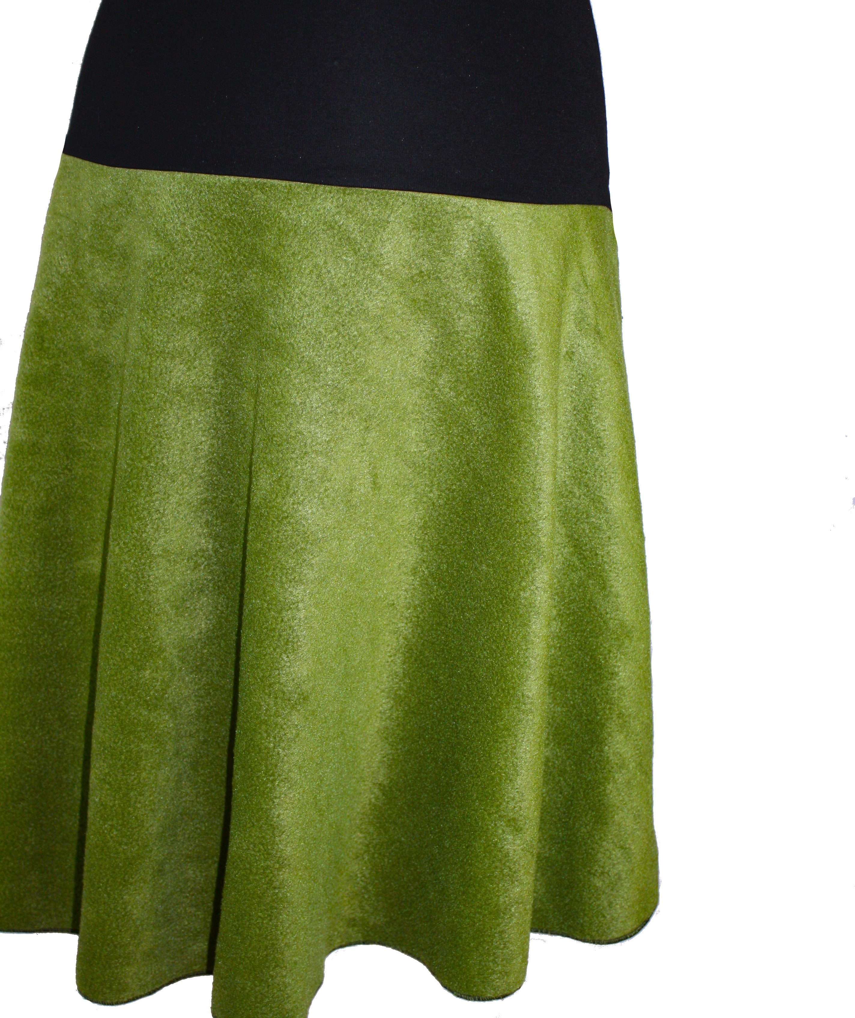 dunkle design A-Linien-Rock Fleece 57cm elastischer günstig online kaufen