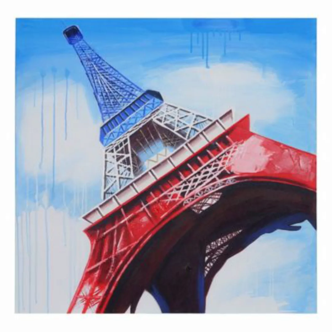 HWC Mendler Ölgemälde Eiffelturm XL handgemalt, 100x100cm mehrfarbig günstig online kaufen