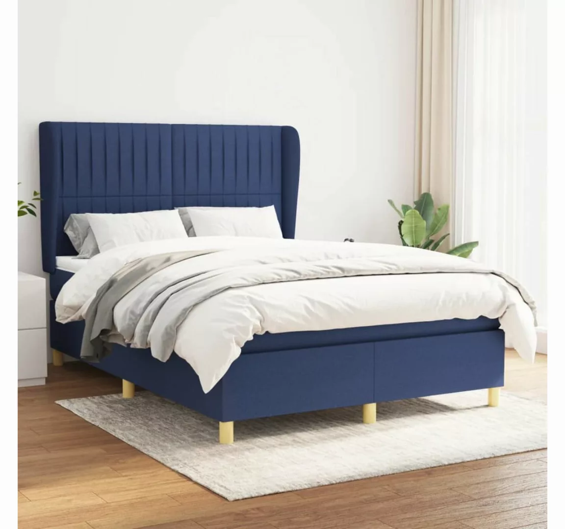 vidaXL Boxspringbett Bett Boxspringbett mit Matratze & Topper Stoff verschi günstig online kaufen