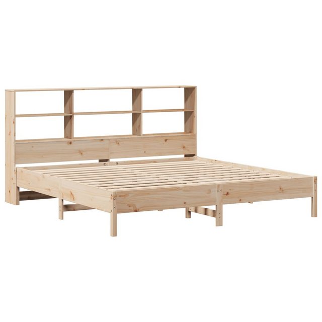 vidaXL Bett Massivholzbett mit Regal ohne Matratze 200x200 cm Kiefer günstig online kaufen