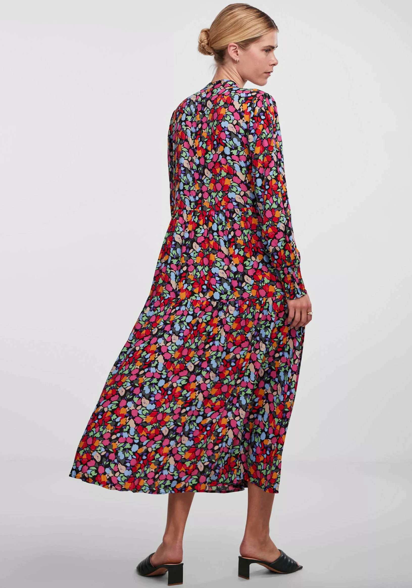 Y.A.S Maxikleid YASALIRA LS LONG SHIRT DRESS S. NOOS mit Volant günstig online kaufen