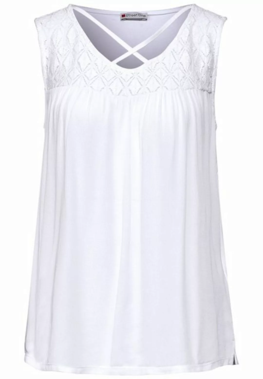 STREET ONE T-Shirt STREET ONE / Da.Top / matmix lace top w.cross straps günstig online kaufen