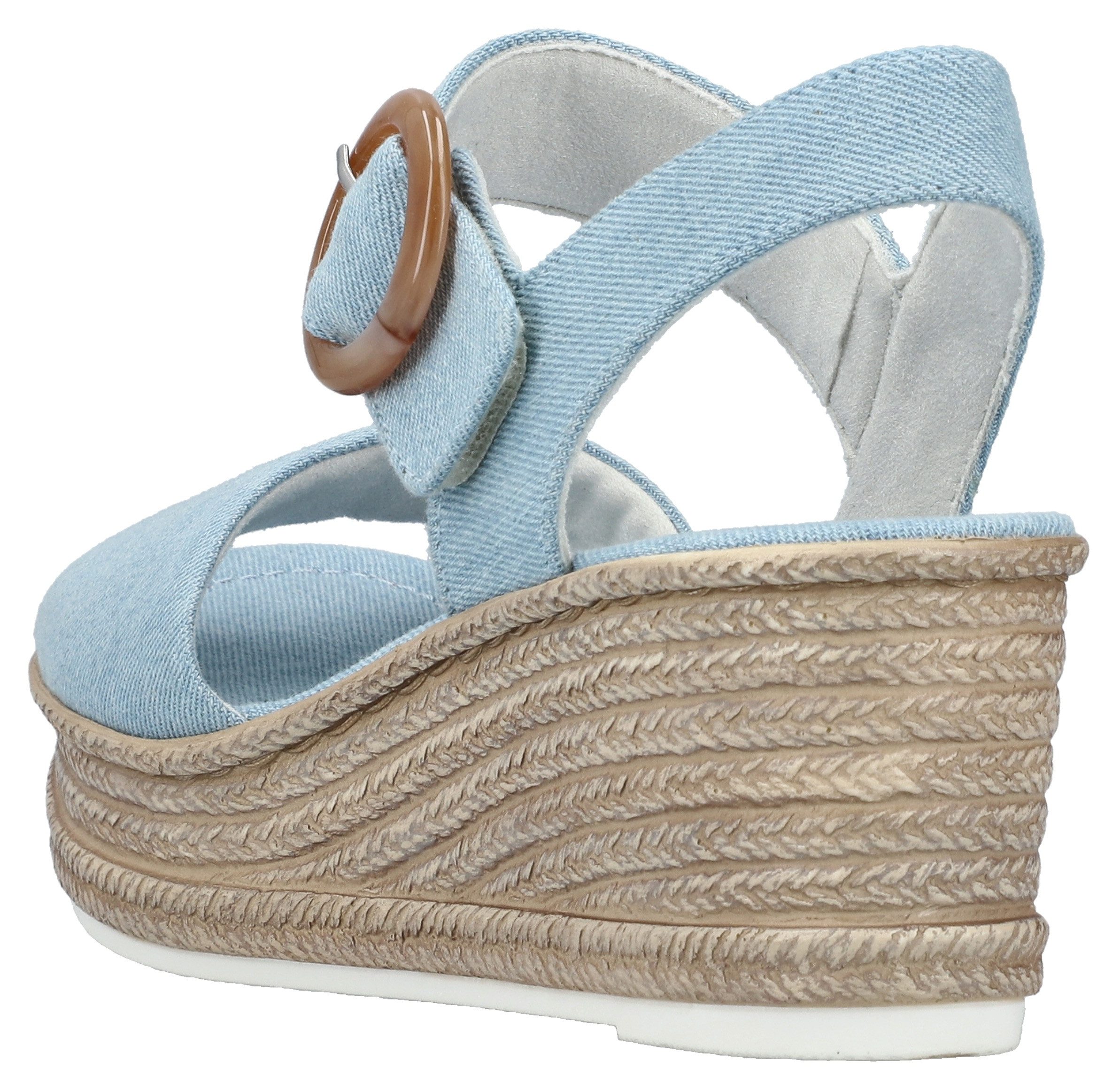 Rieker Keilsandalette, Sommerschuh, Plateausandale, Urlaubschuh mit Klettve günstig online kaufen