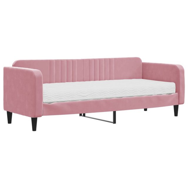 vidaXL Gästebett Gästebett Tagesbett mit Matratze Rosa 80x200 cm Samt Bett günstig online kaufen