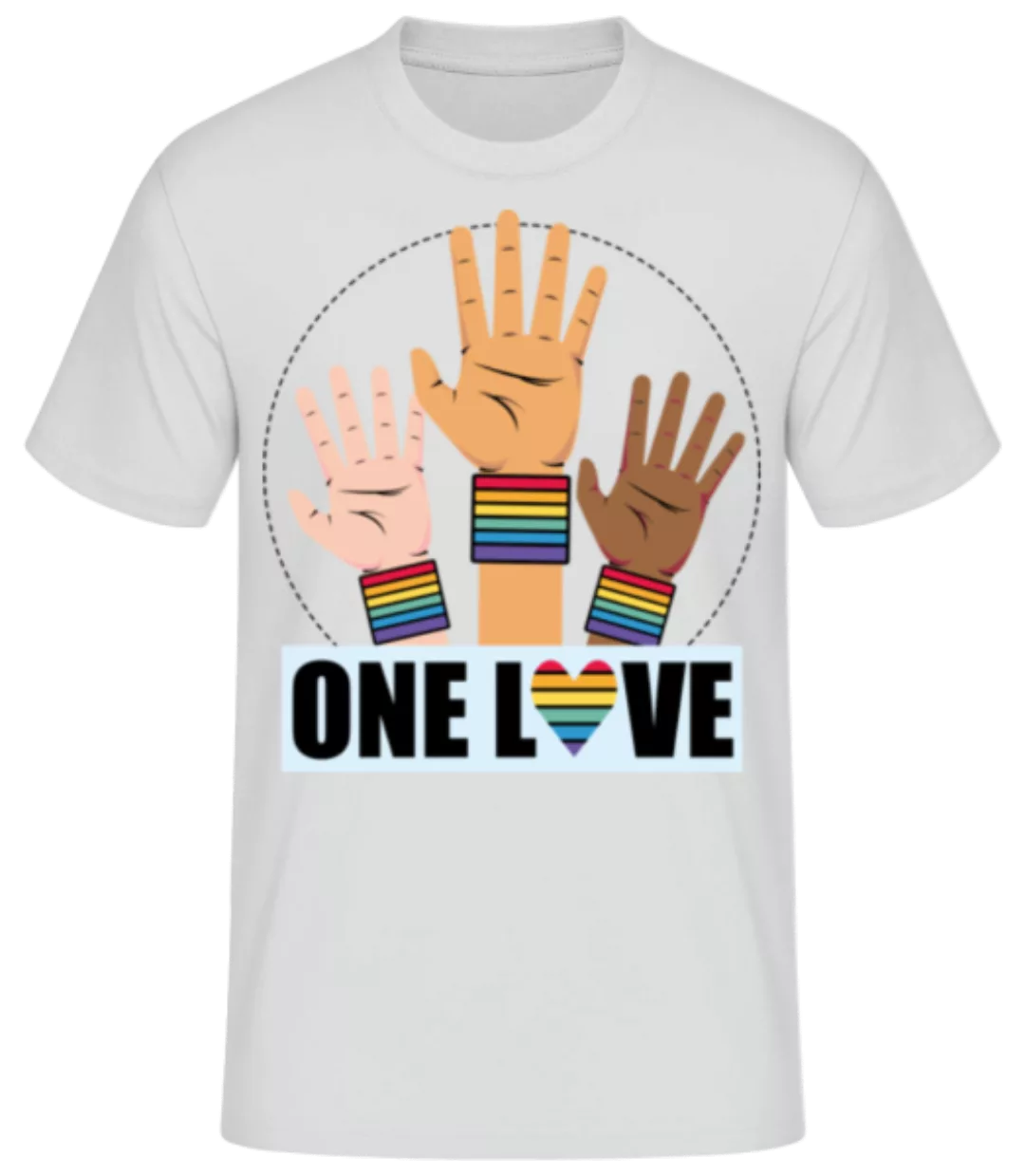 One Love Hände · Männer Basic T-Shirt günstig online kaufen
