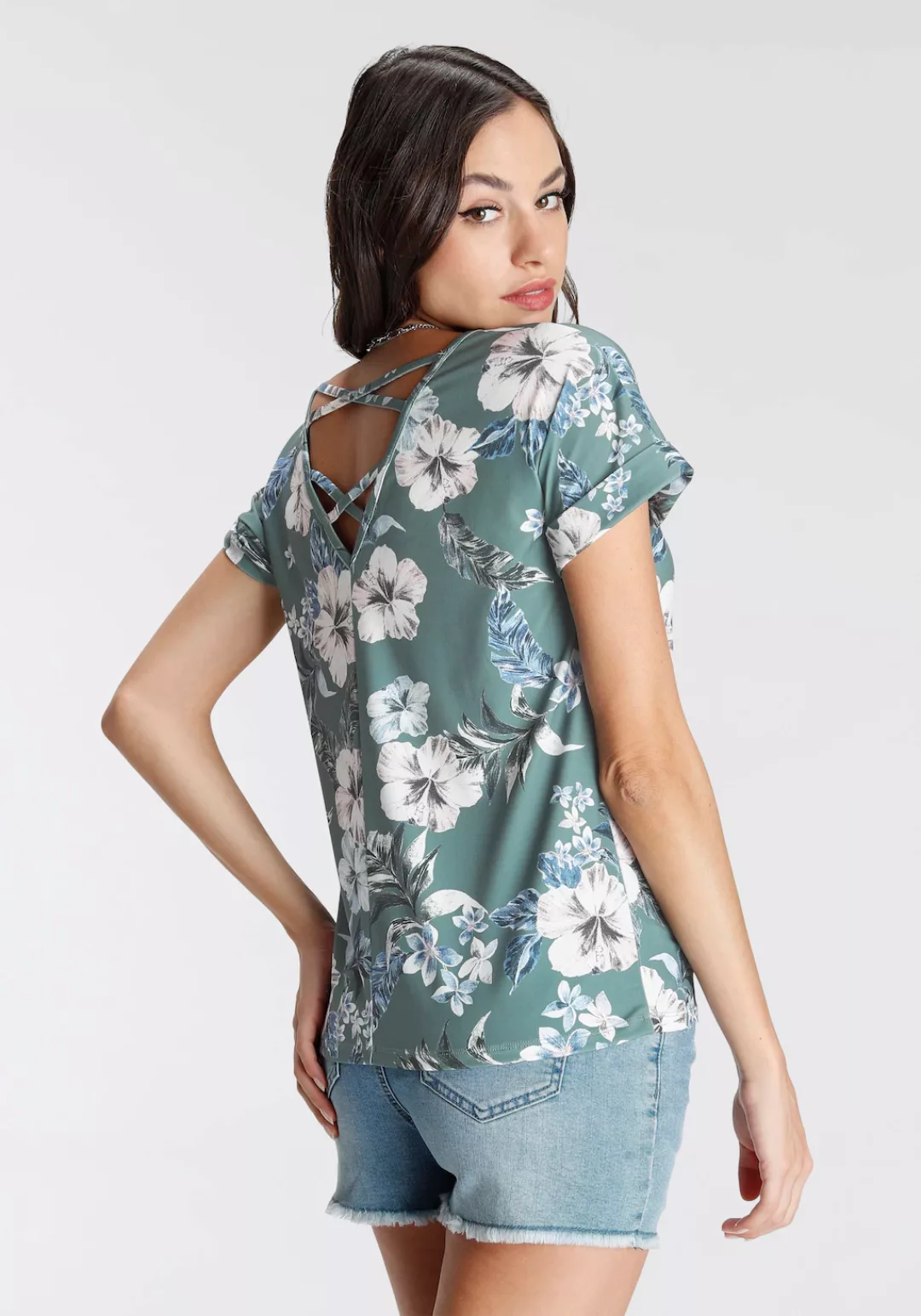 Melrose Oversize-Shirt, mit Schnürdetail im Rücken günstig online kaufen