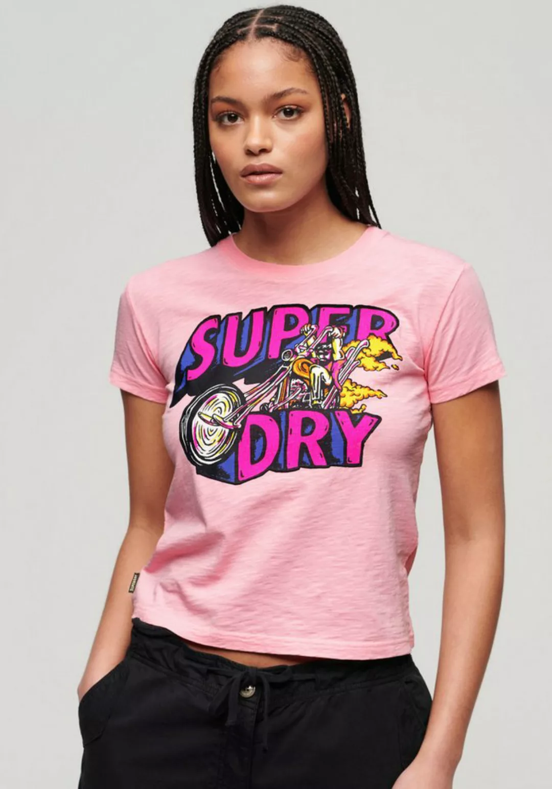 Superdry Print-Shirt NEON MOTOR GRAPHIC FITTED TEE günstig online kaufen