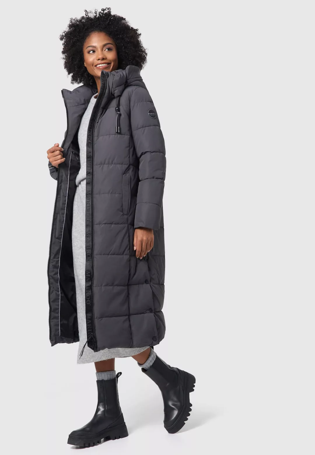 Marikoo Winterjacke "Nadeshikoo XIV", extra langer Winter Mantel gesteppt günstig online kaufen