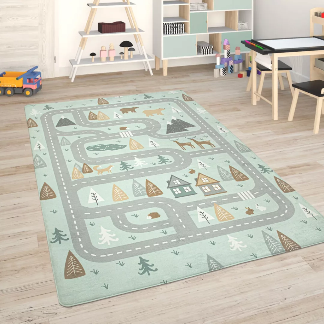 Paco Home Kinderteppich »Chicos 550«, rechteckig, 2 mm Höhe, Flachgewebe, S günstig online kaufen