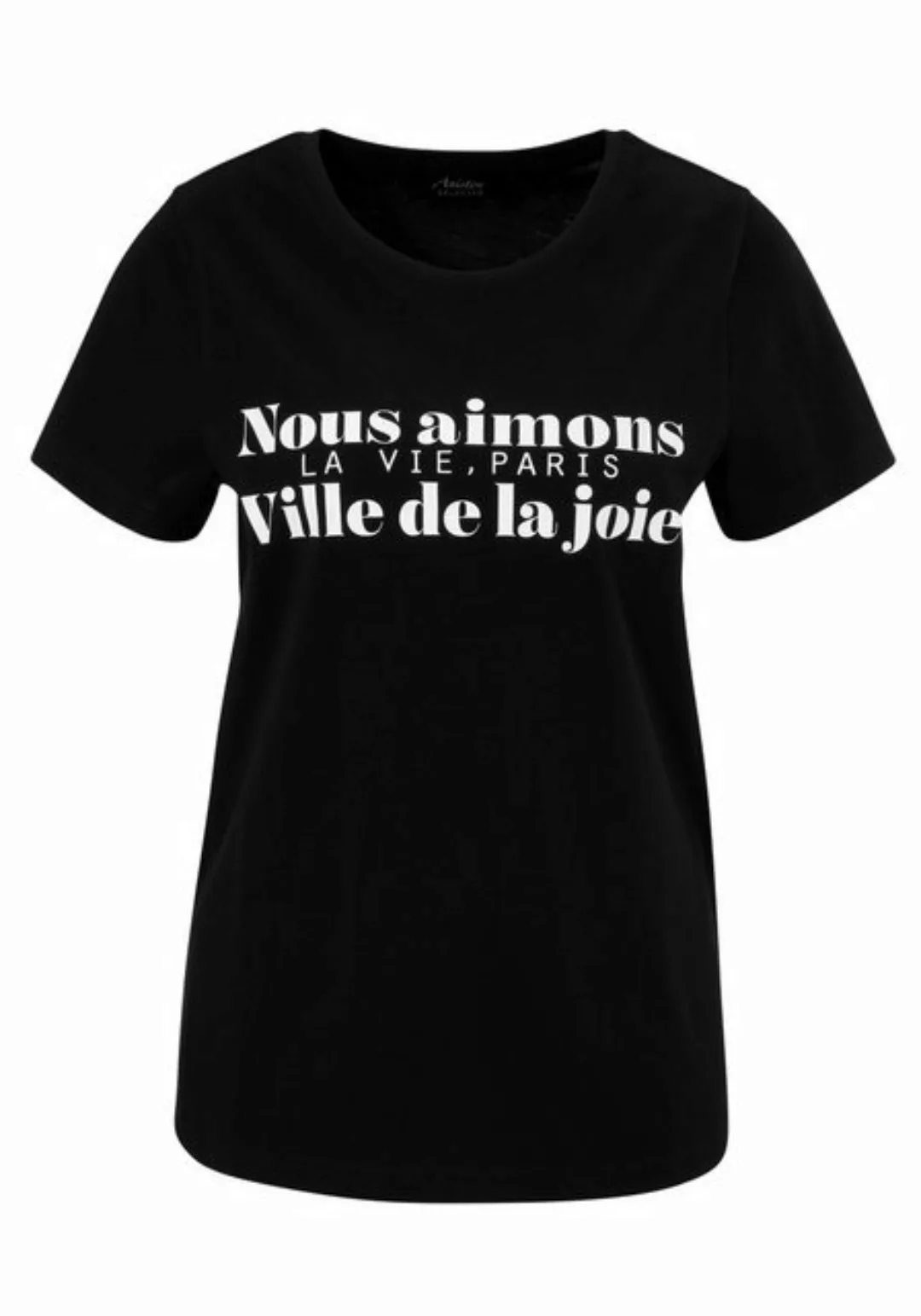 Aniston SELECTED T-Shirt, in zeitlosem Schwarz-Weiß - NEUE KOLLEKTION günstig online kaufen