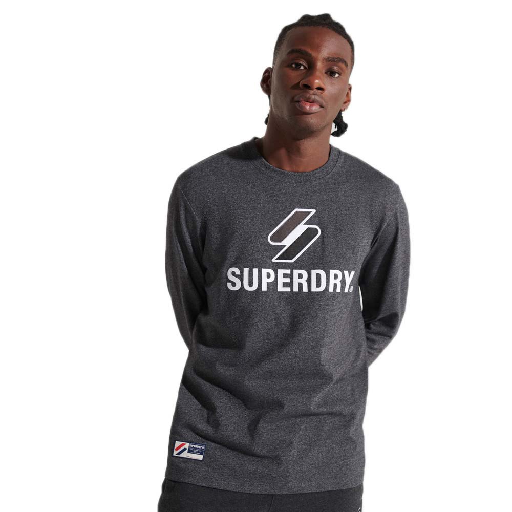 Superdry Code Logo Apq Langarm-t-shirt S Low Light Black Grit günstig online kaufen