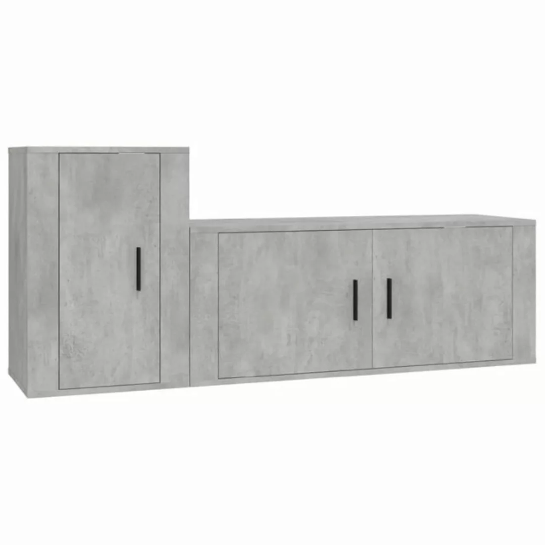 Vidaxl 2-tlg. Tv-schrank-set Betongrau Holzwerkstoff günstig online kaufen