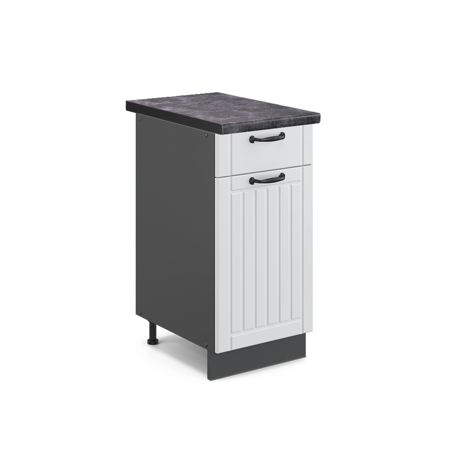 Vicco Unterschrank Fame-Line, Weiß Landhaus/Anthrazit, 40 günstig online kaufen