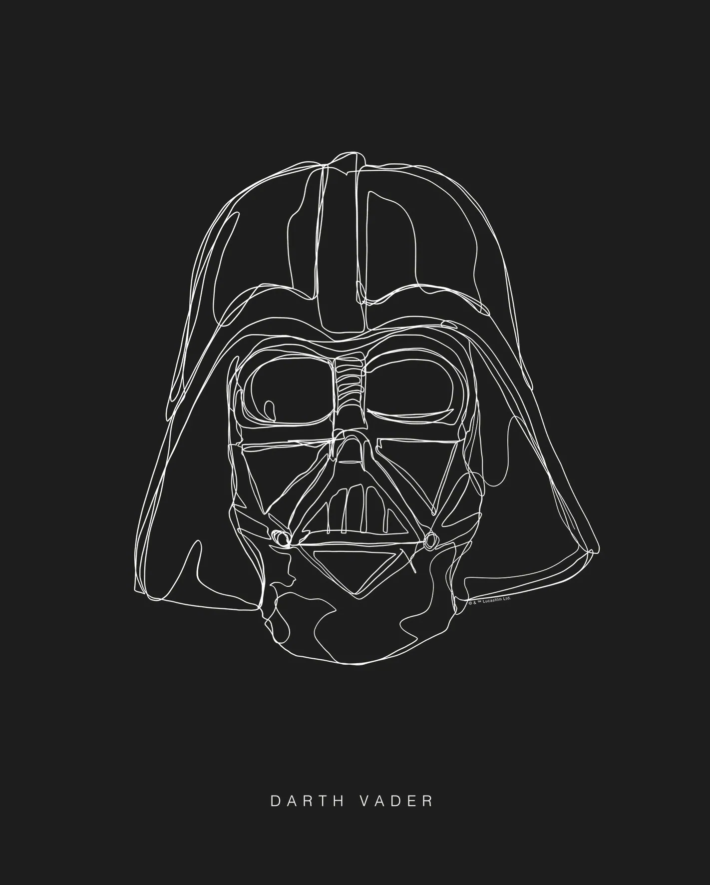 Komar Bild "Star Wars Lines Dark Side Vader", Star Wars, (1 St.), Wandbild günstig online kaufen