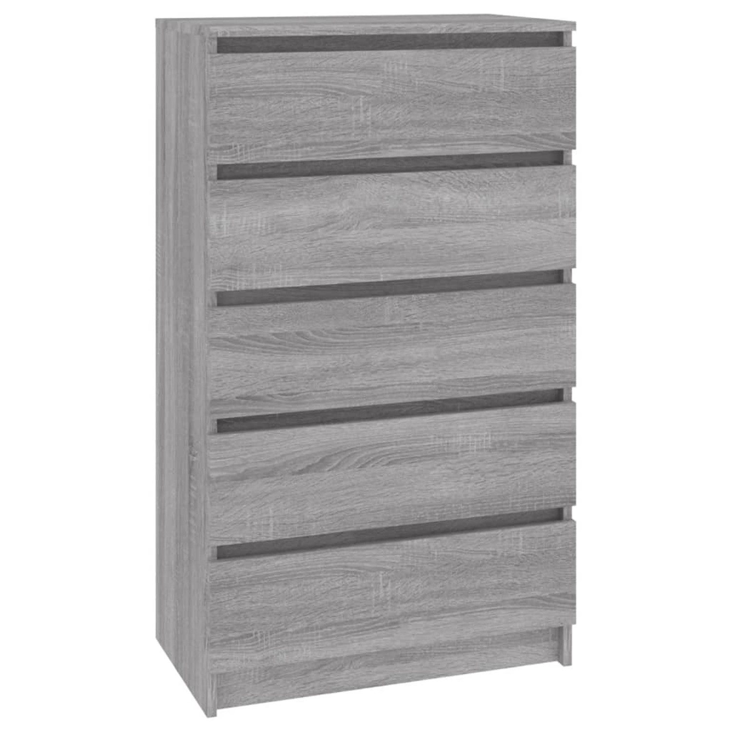 vidaXL Schubladenschrank Grau Sonoma 60x36x103 cm Holzwerkstoff günstig online kaufen