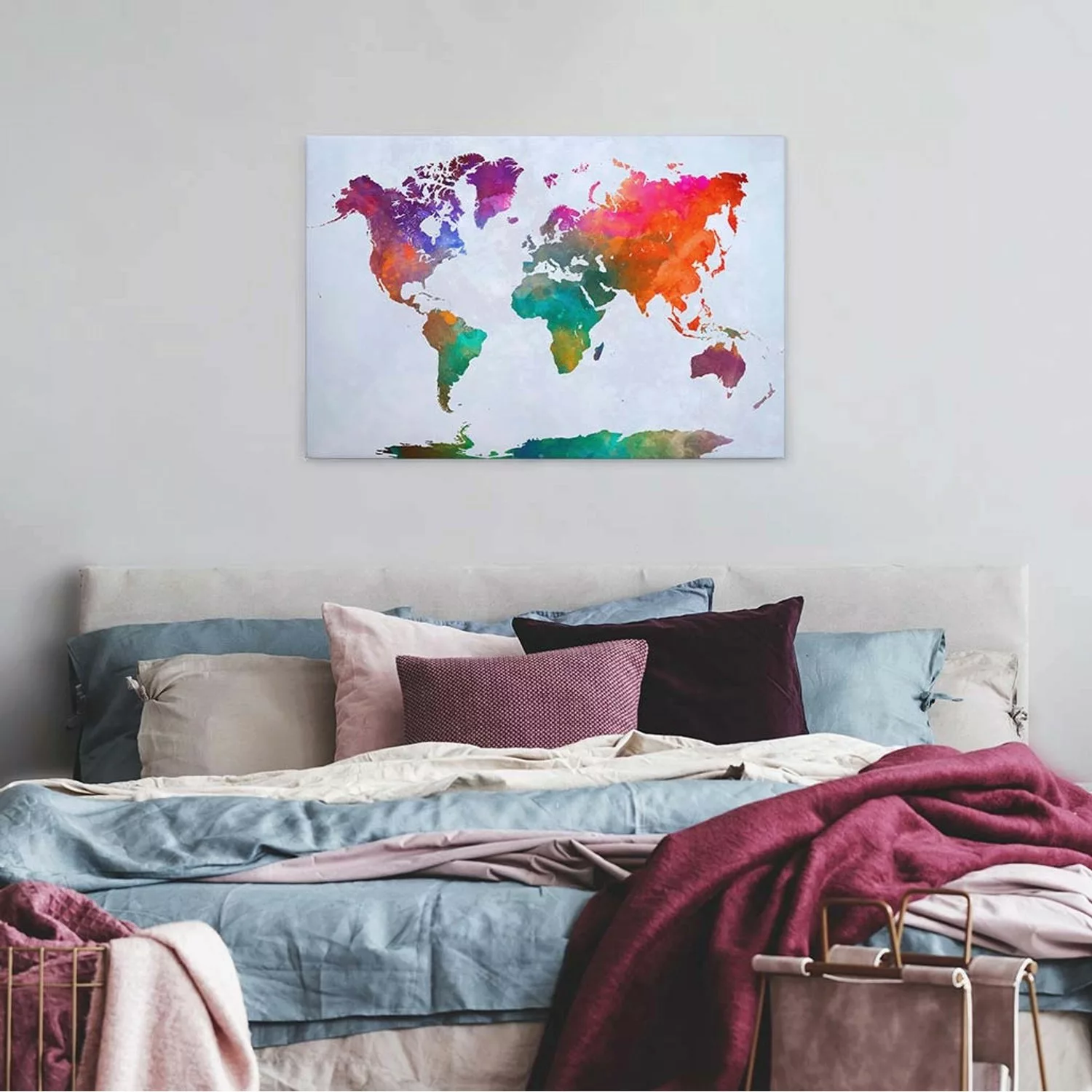 A.S. Création Leinwandbild "Global Map", Weltkarte, (1 St.), Atlas Weltkart günstig online kaufen