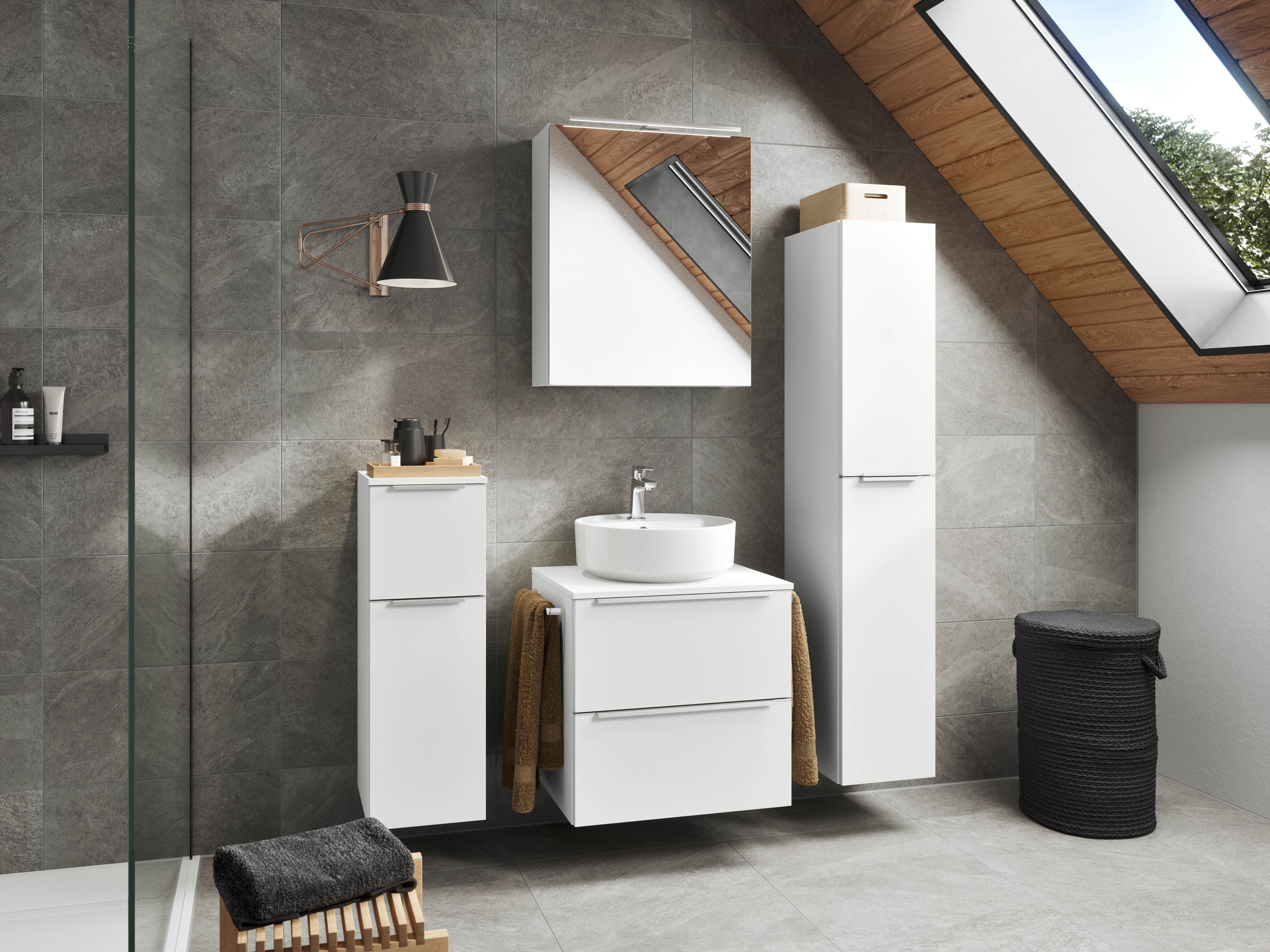 nobilia® Badmöbel-Set »Alvene«, (1 St., vormontiert, mit Soft-Close), in vi günstig online kaufen