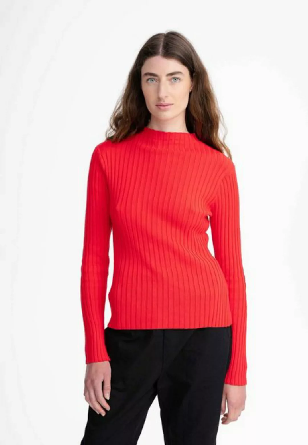 MELA Strickpullover Damen Strickpullover NAMARI Gerippte Struktur günstig online kaufen