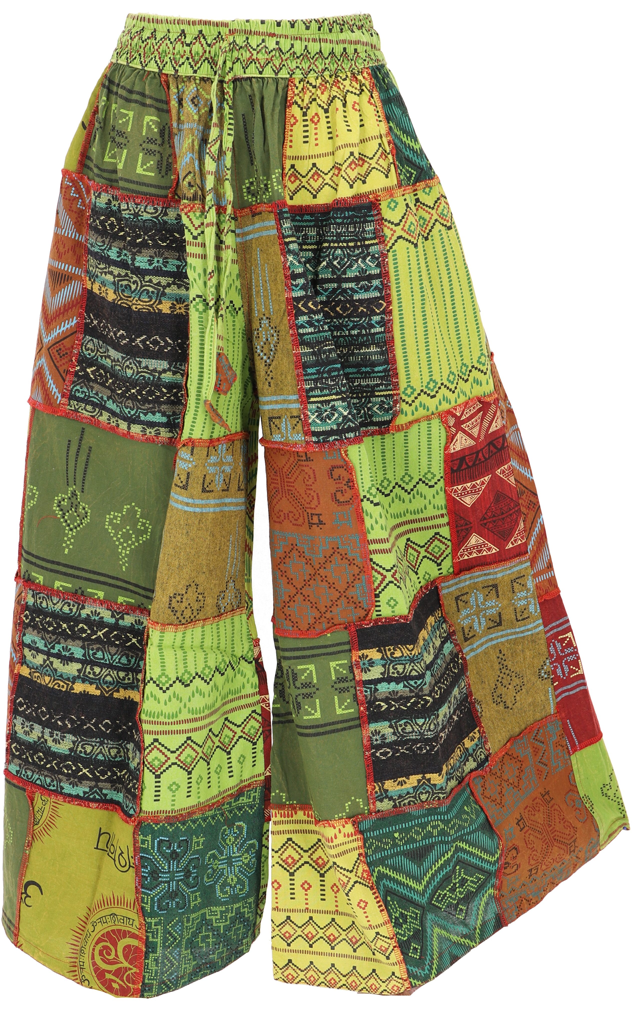 Guru-Shop Relaxhose Bequeme Palazzohose, weite Patchwork.. günstig online kaufen