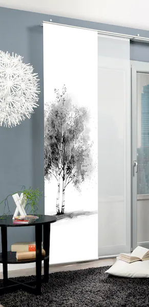 HOME WOHNIDEEN Schiebegardine »TREE«, (1 St.), Schiebewand Seidenoptik, Dig günstig online kaufen