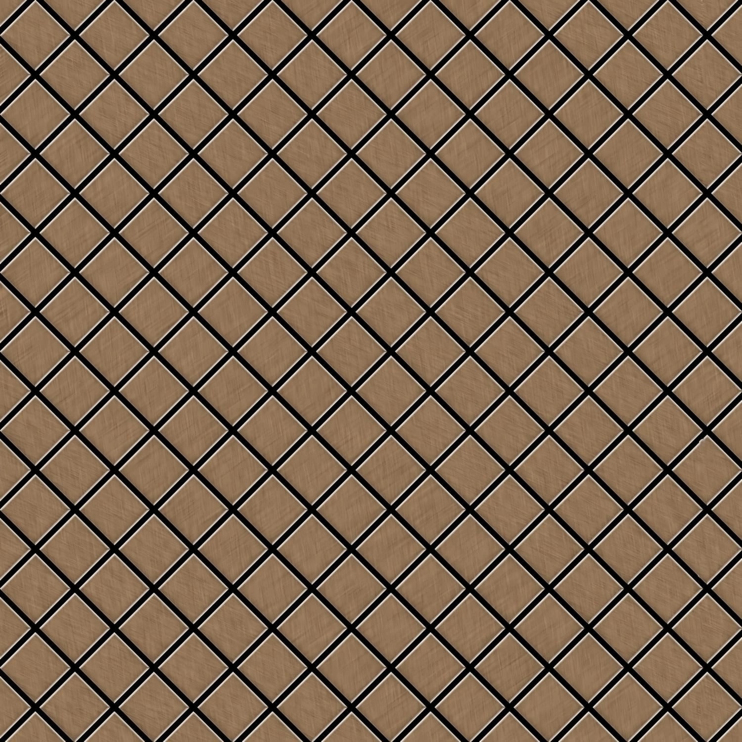 ALLOY Mosaik Fliese Massiv Metall Titan Gebürstet Kupfer 1,6mm Stark Diamon günstig online kaufen