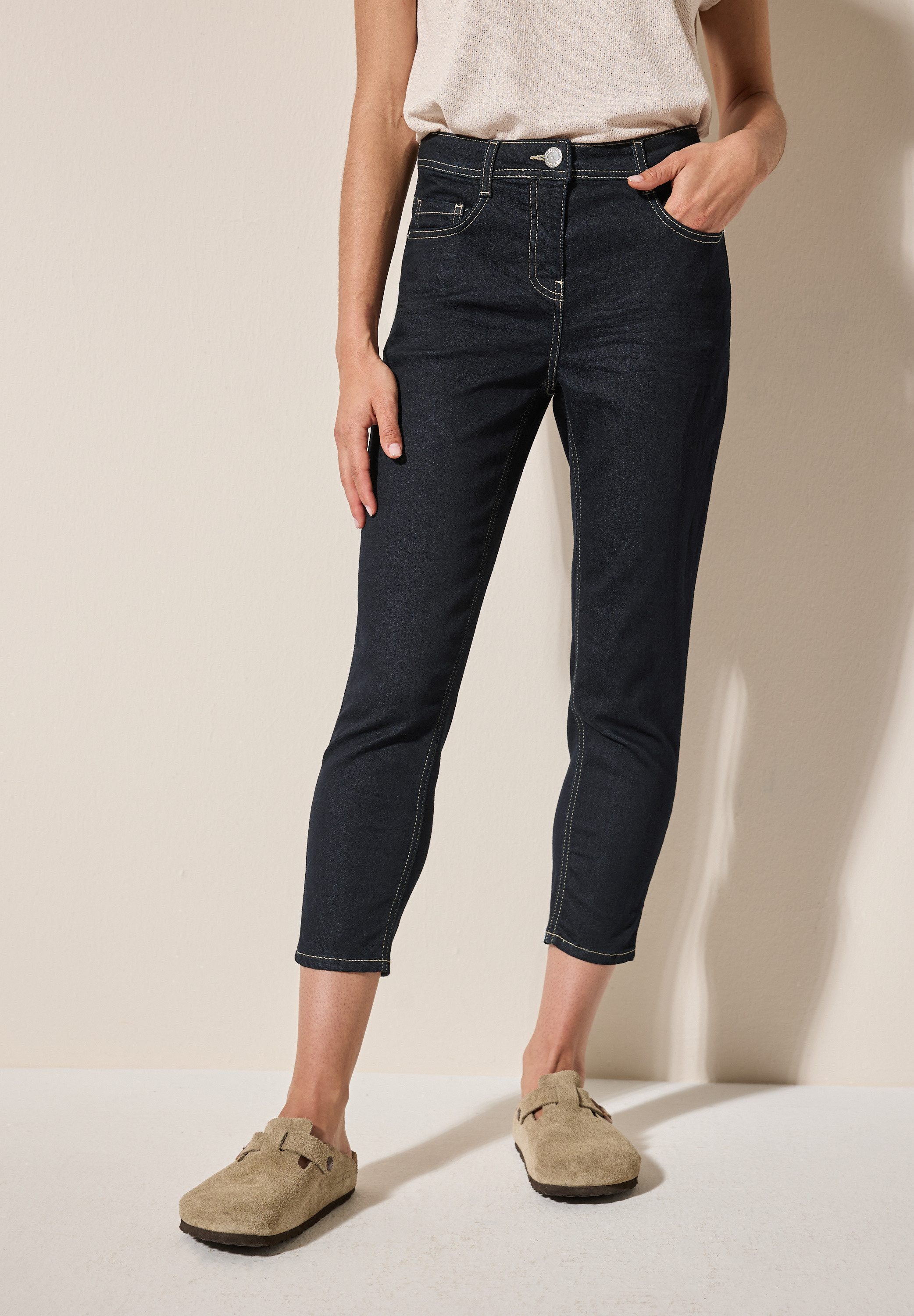 CECIL Slim-fit-Jeans mit hellgrauer Waschung günstig online kaufen
