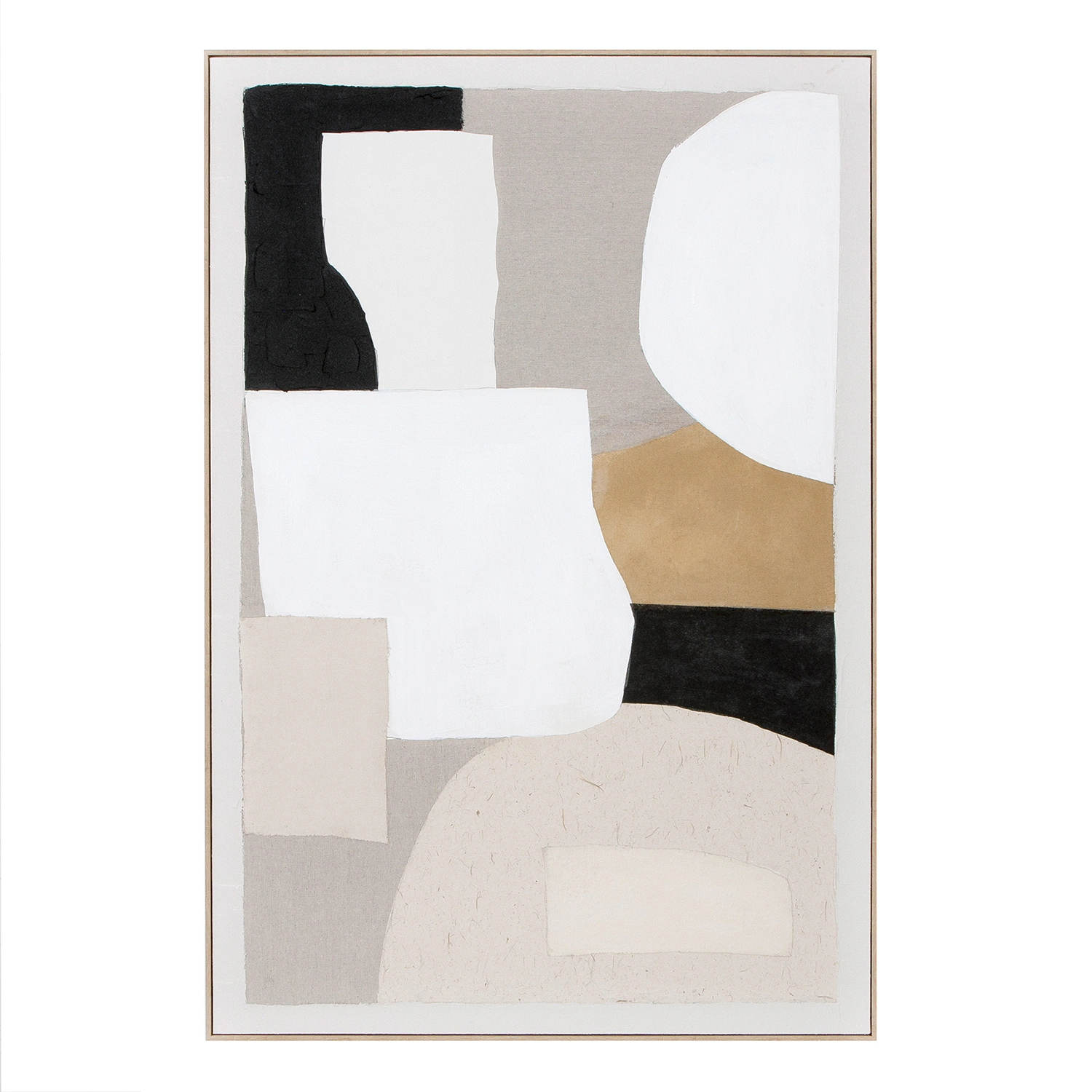 GILDE Bild mit Rahmen "Bild rechteckig Randal schwarz; weiß H. 121,5 cm", ( günstig online kaufen