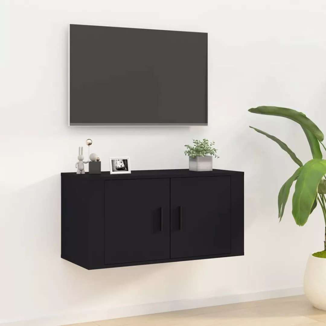 Vidaxl Tv-wandschrank Schwarz 80x34,5x40 Cm günstig online kaufen