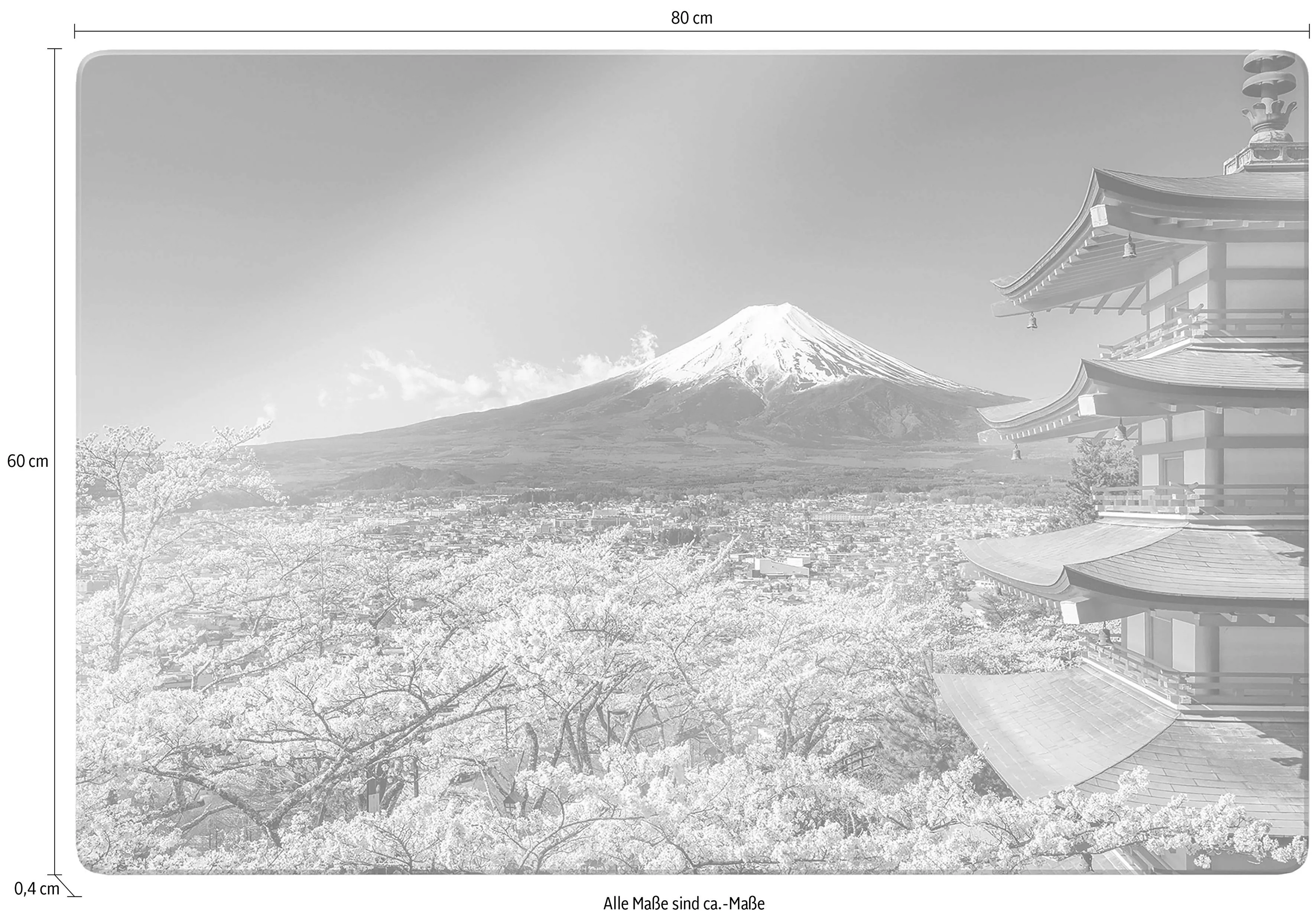 Wall-Art Glasbild "Mount Fuji", Sonnenuntergang, Glasposter modern günstig online kaufen