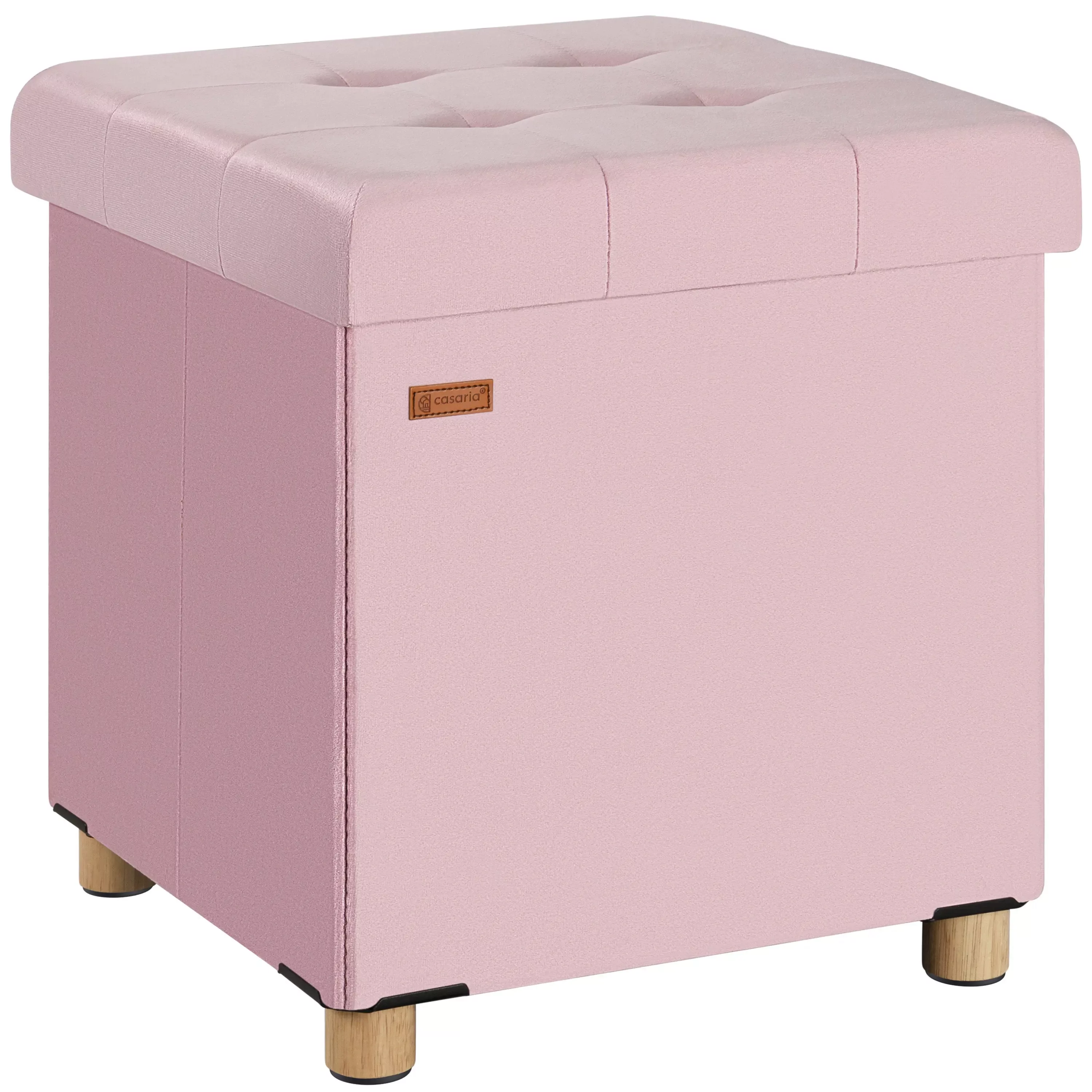 Casaria Sitzhocker, Samt Rosa Faltbar inkl. günstig online kaufen