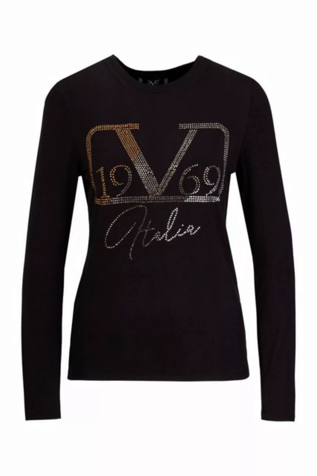 19V69 ITALIA Langarmshirt VALERIA Stylishes Damen Shirt mit funkelndem 19V6 günstig online kaufen