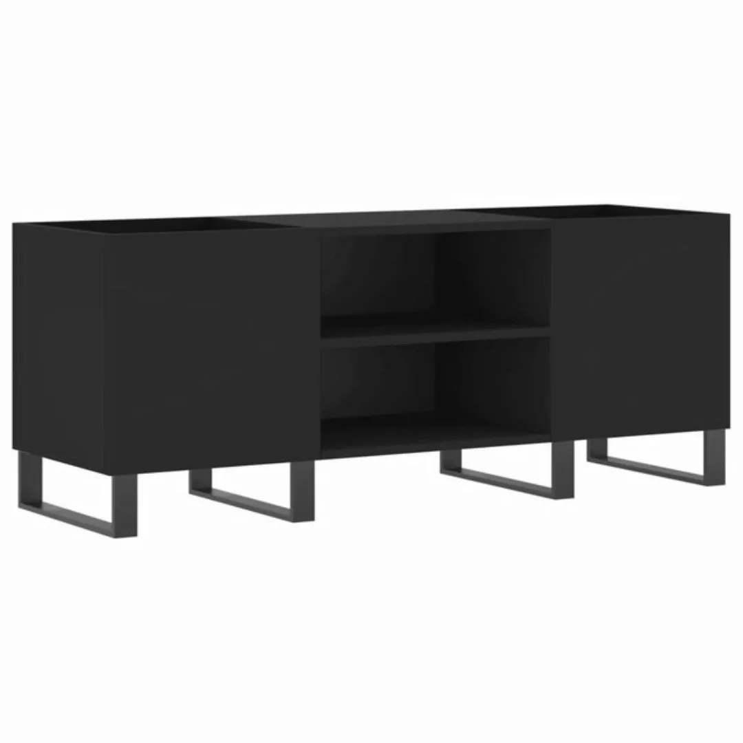 vidaXL Beistellschrank Plattenschrank Schwarz 121x38x48 cm Holzwerkstoff günstig online kaufen