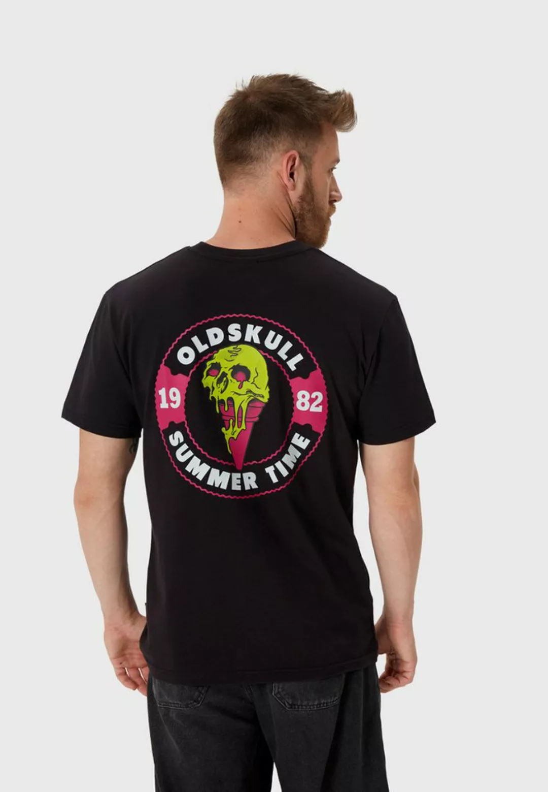 Oldskull T-Shirt Wrldvibe Ice Green Logo Graphic günstig online kaufen