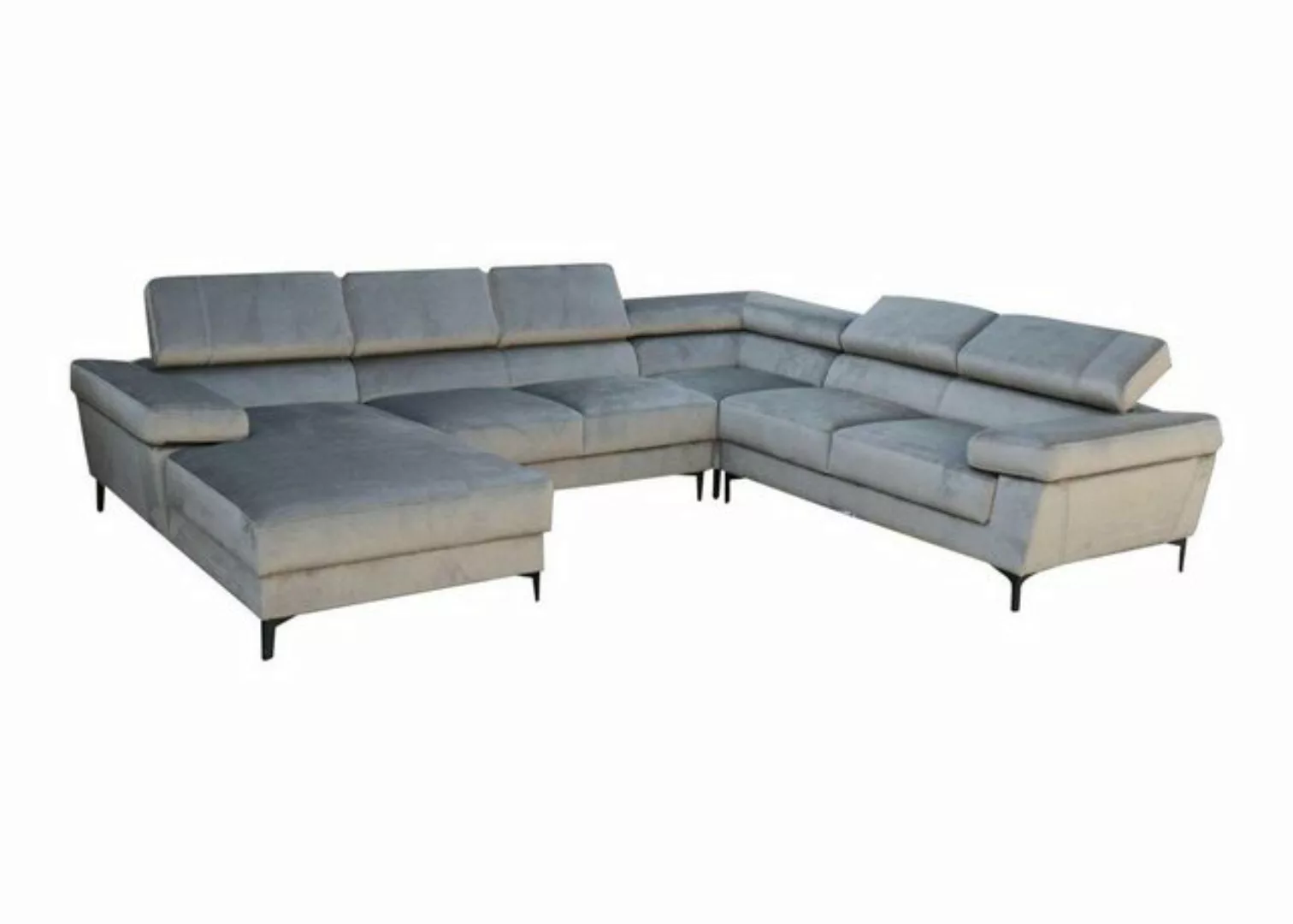 Xlmoebel Ecksofa U-Form Ecksofa Wohnlandschaft Polsterecke Textil Eckgarnit günstig online kaufen