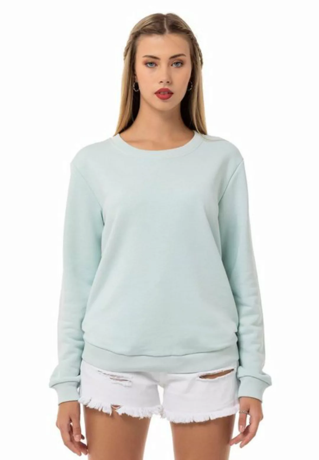 RedBridge Sweatshirt Red Bridge Damen Sweatshirt Rundhals Pullover Mint L P günstig online kaufen