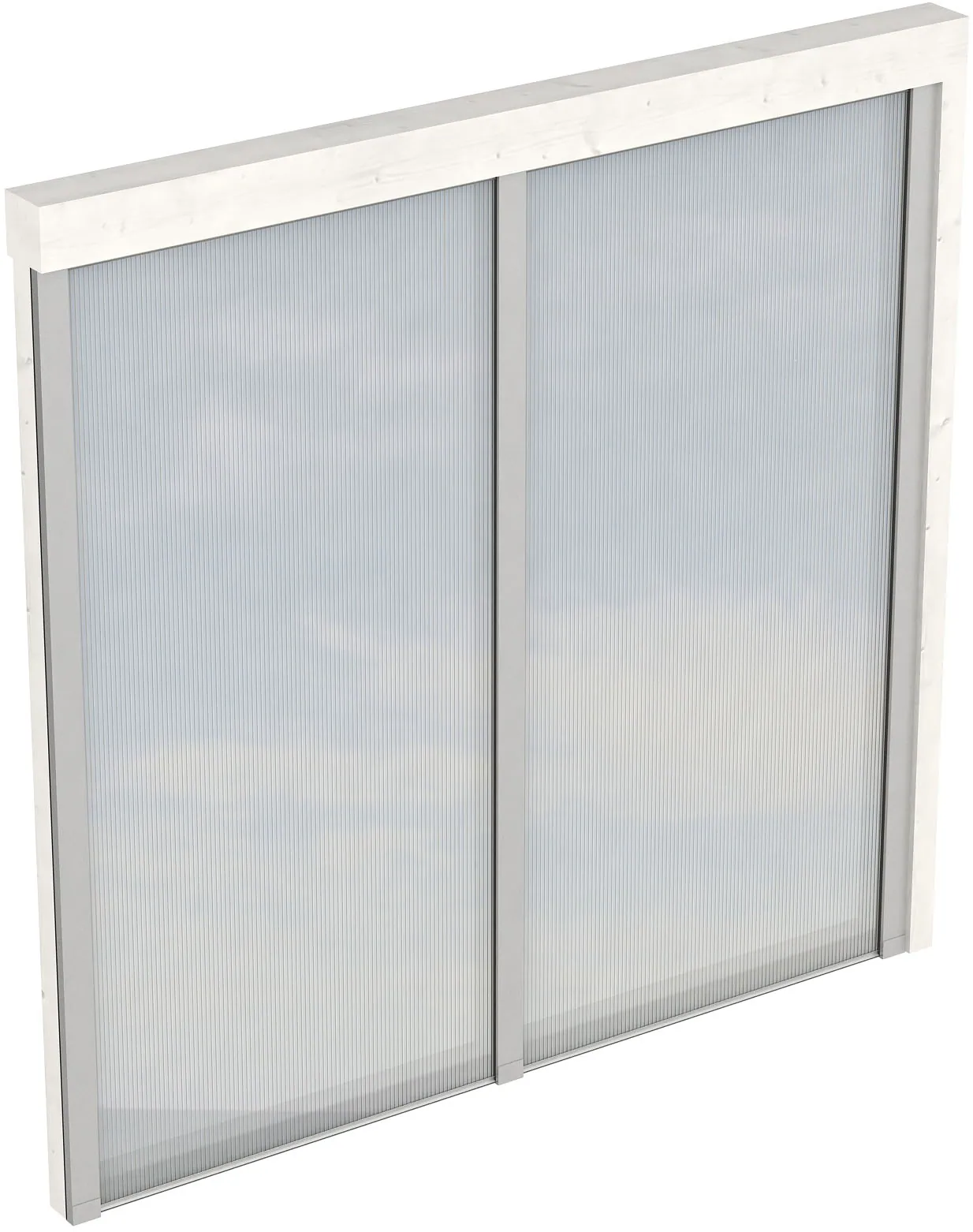 Skan Holz Seitenwand m. Polycarbonatplatten (WA) 205 x 200 cm Fichte Weiß günstig online kaufen