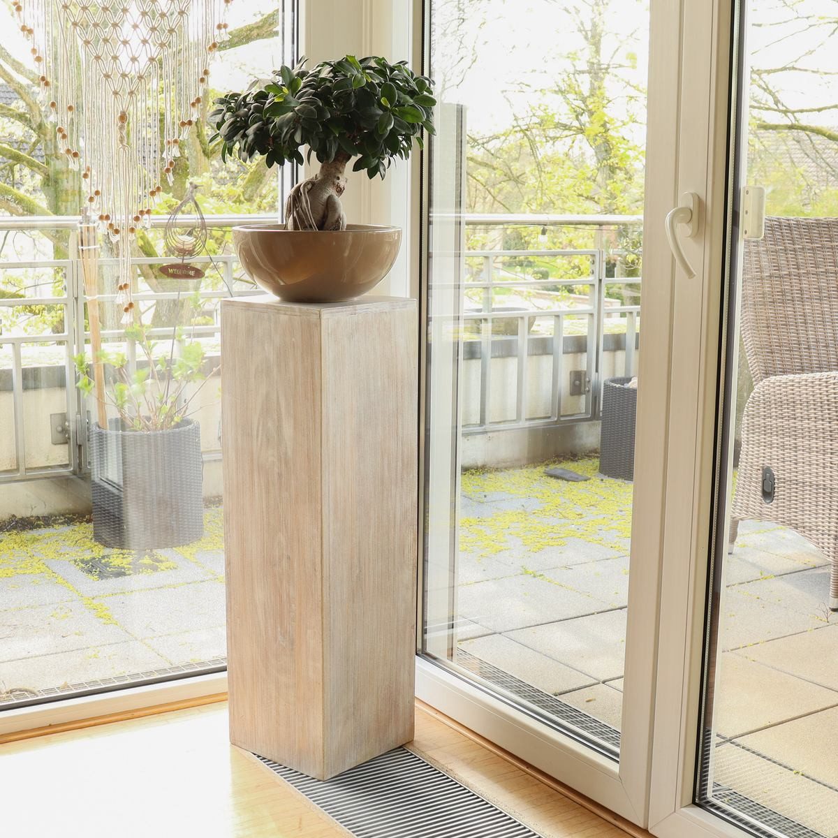 Oriental Galerie Blumenhocker Massive Holz Säule günstig online kaufen