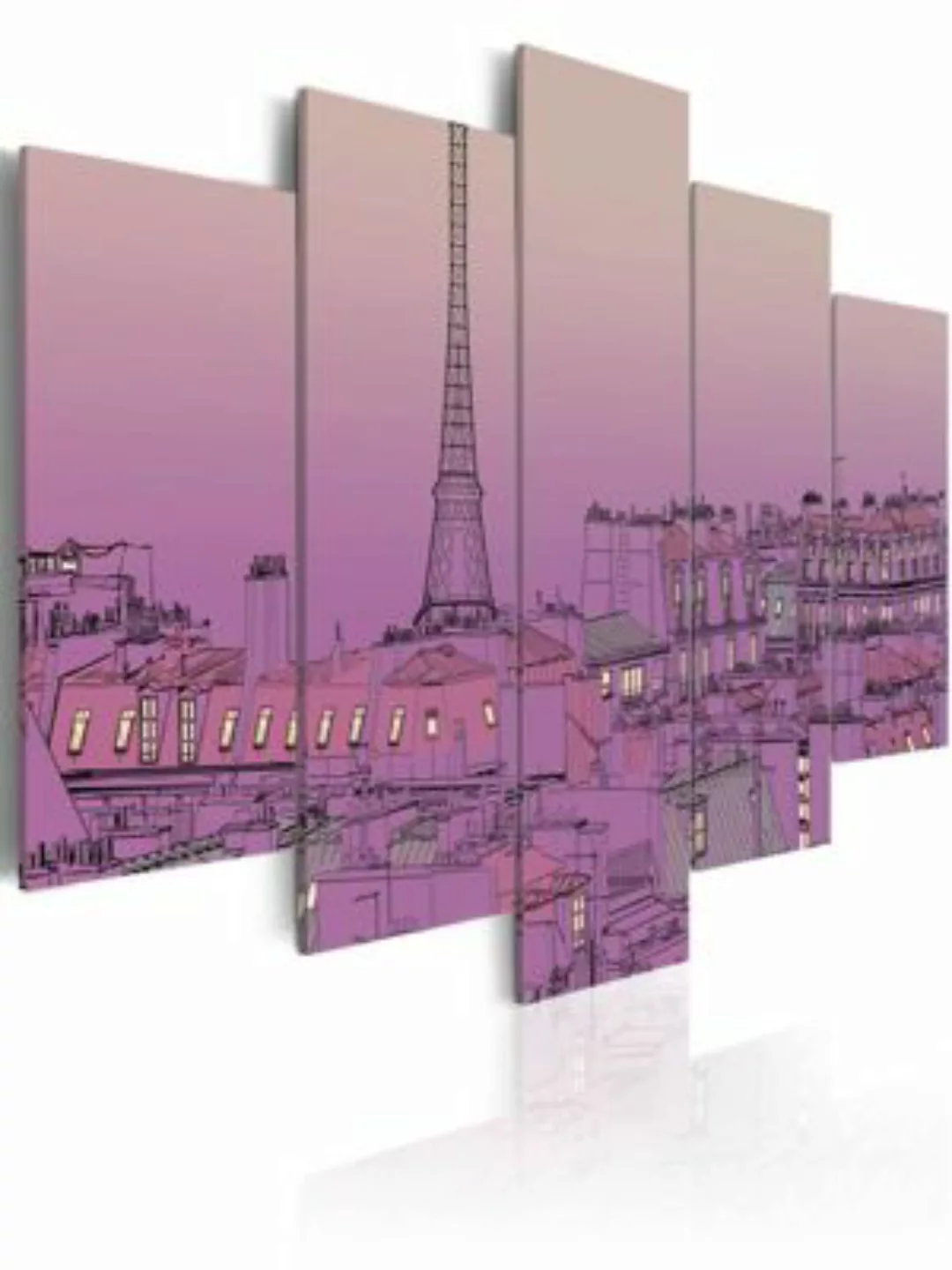 artgeist Wandbild Lilafarbener Sonnenaufgang über Paris violett Gr. 200 x 1 günstig online kaufen