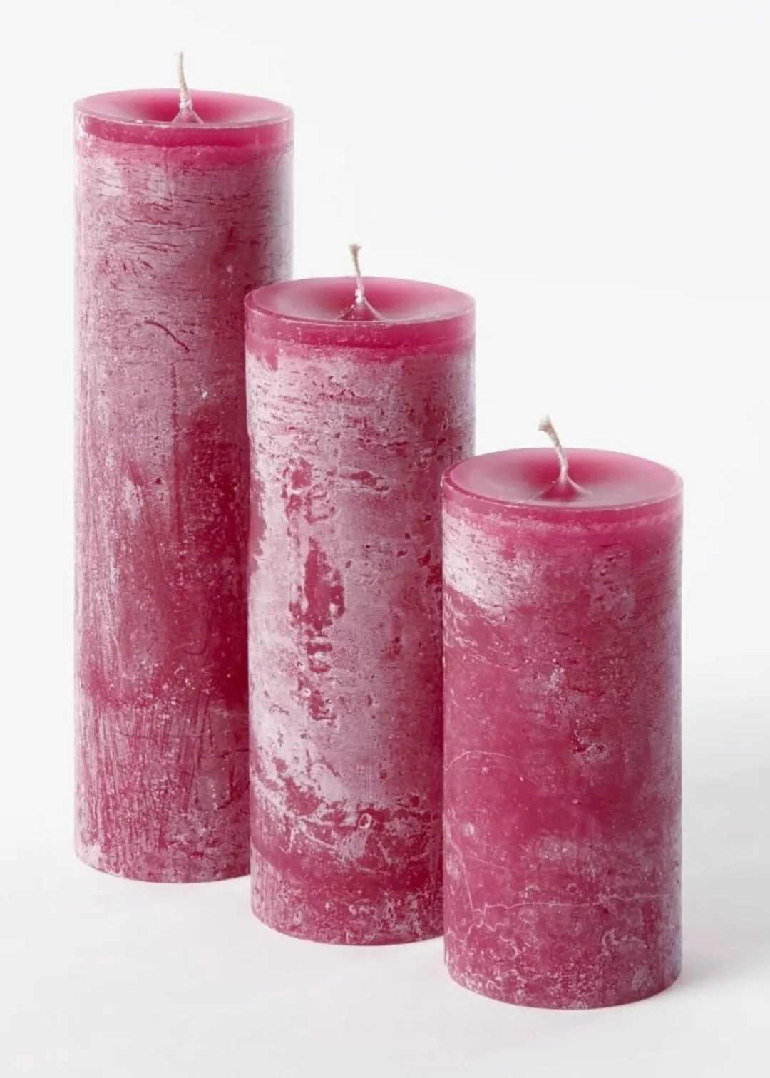 Dekocandle Wachskerzen Zylinder-Kerze crimson Ø 7 x 25 cm (1 Stück) (rot) günstig online kaufen