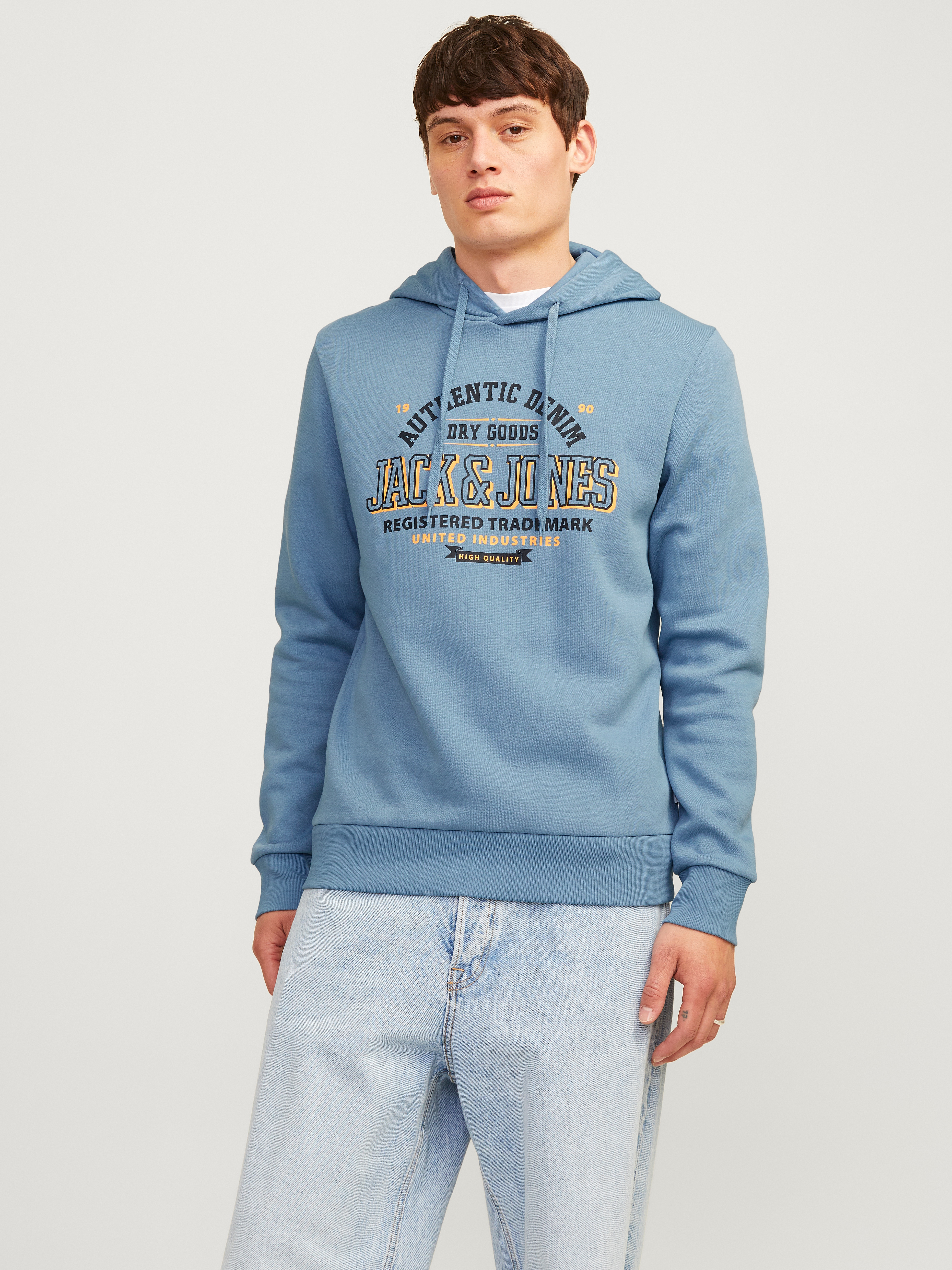 Jack & Jones Kapuzensweatshirt JJELOGO SWEAT HOOD 2 COL 24/25 NOOS mit Logo günstig online kaufen