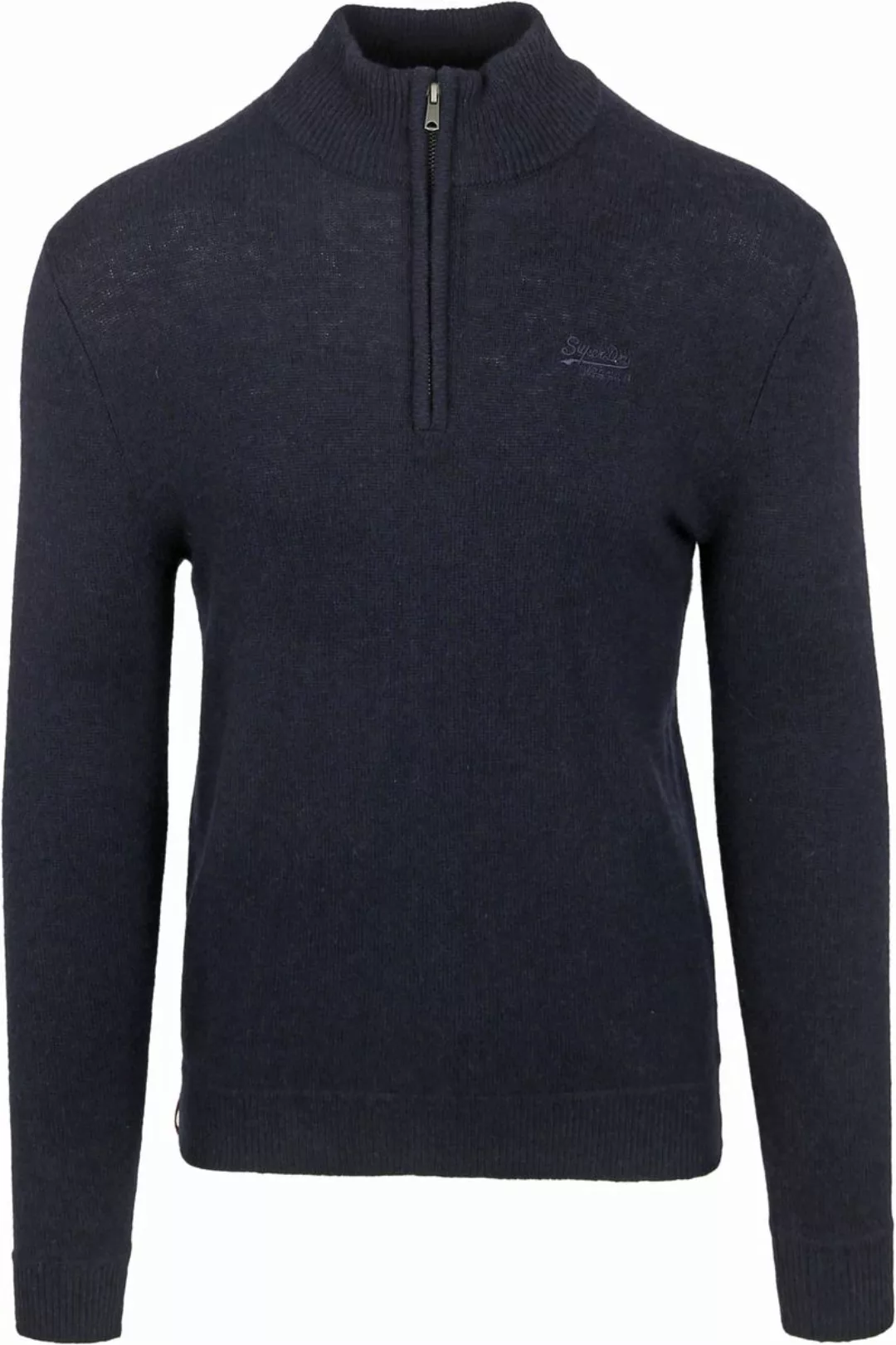 Superdry Henley Essential Half Zip Navy - Größe XXL günstig online kaufen