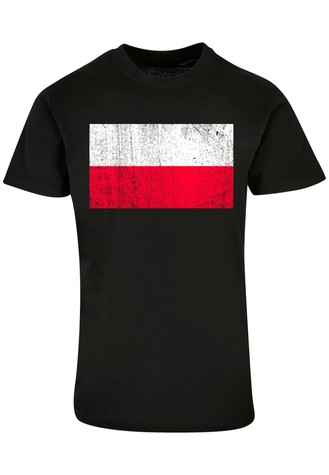 F4NT4STIC T-Shirt "Polen Flagge Poland distressed", Print günstig online kaufen