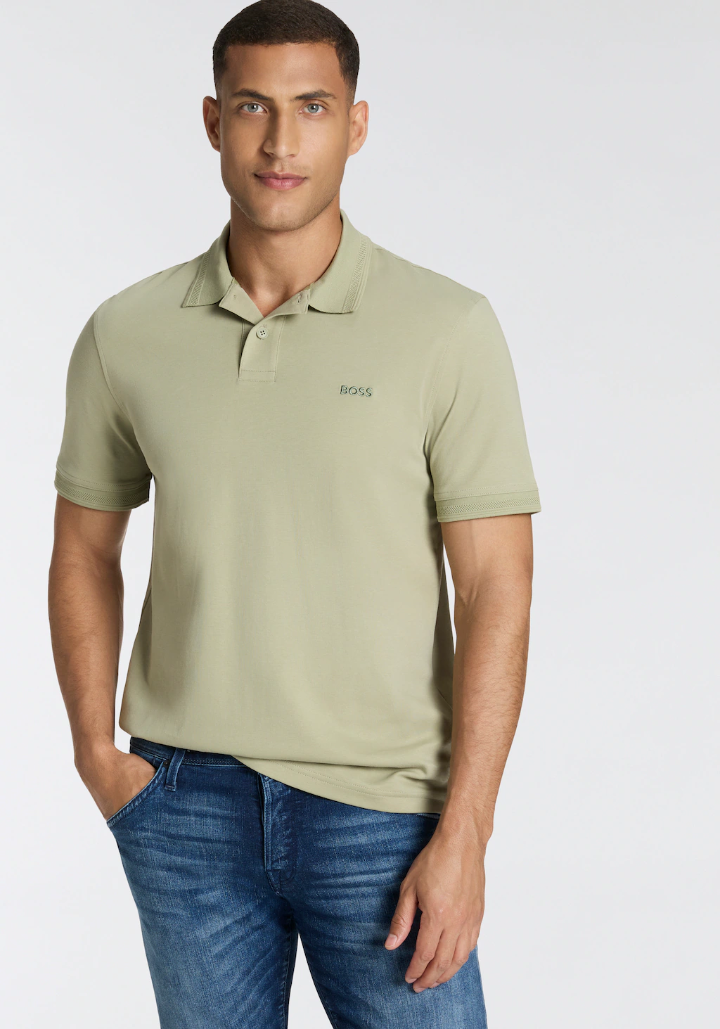 BOSS ORANGE Poloshirt "Pe Interlock", aus Baumwoll-Piqué mit Logo-Print Reg günstig online kaufen